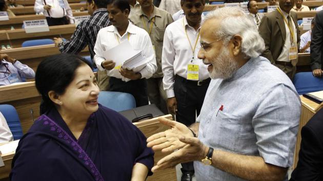 Prime Minister Narendra Modi was among a few leaders who shared a good rapport with Jayalalithaa. (AP File photo) Prime Minister Narendra Modi was among a few leaders who shared a good rapport with Jayalalithaa. (AP File photo)