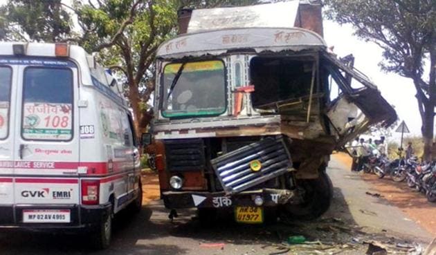 Accident occurred after the driver misjudged a sharp turn on the left-hand side and lost control of the trailer.(Rep pic/HT Photo)