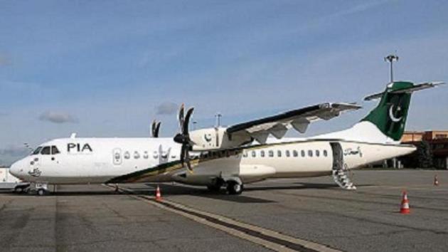 File photo of an ATR aircraft of the Pakistan International Airlines. A similar aircraft, with 48 people on board, crashed on Wednesday while flying from Chitral to Islamabad.(Courtesy PIA)