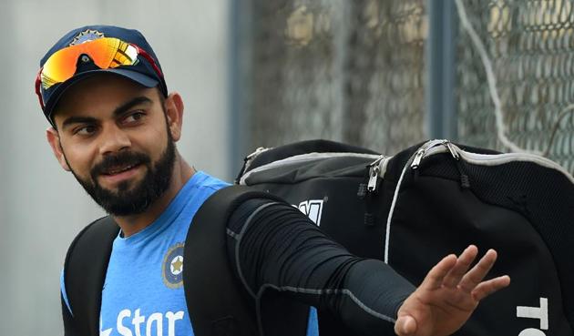 Virat Kohli during the practice session at the Wankhede Stadium. (AFP) Virat Kohli during the practice session at the Wankhede Stadium. (AFP)
