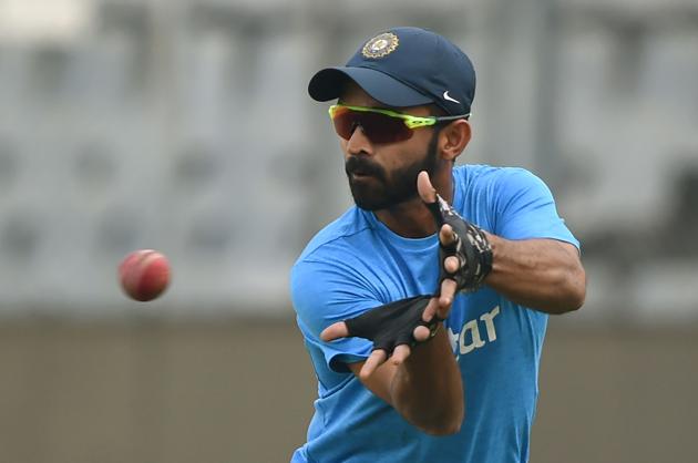 India's Ajinkya Rahane during the training session at the Wankhede stadium in Mumbai. (AFP) India's Ajinkya Rahane during the training session at the Wankhede stadium in Mumbai. (AFP)