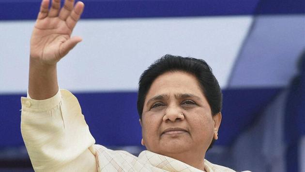 BSP supremo Mayawati waves at crowd at a rally at Ambedkar Park in Lucknow on Tuesday on the occasion of death anniversary of Dr Bhim Rao Ambedkar. (PTI) BSP supremo Mayawati waves at crowd at a rally at Ambedkar Park in Lucknow on Tuesday on the occasion of death anniversary of Dr Bhim Rao Ambedkar. (PTI)