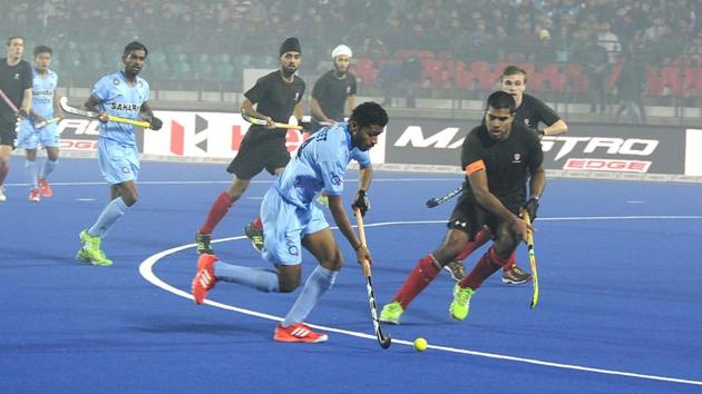 Ajit Pandey scored a field goal in the 66th minute to finish a comfortable victory. (ht photo)