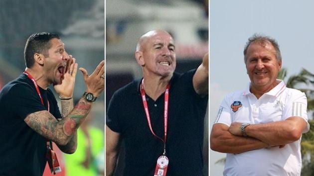 (From left) Marco Materazzi, Antonio Habas and Zico have not shown great form during this season of ISL.(Agencies)