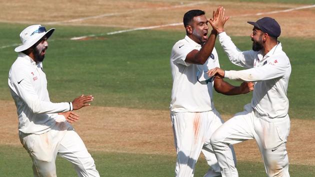 Ravichandran Ashwin picked up 4/75 as England ended day one of the Wankhede Test at 288/5.(Photo by: Deepak Malik/ BCCI/ SPORTZPICS)