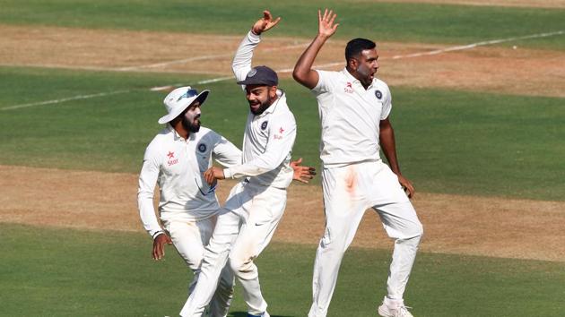 Ravichandran Ashwin picked up four wickets as India dominated the opening day of the fourth Test against England in Wankhede.(Photo by: Deepak Malik/ BCCI/ SPORTZPICS)