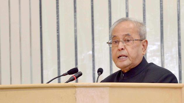 President Pranab Mukherjee at an event in New Delhi.(PTI File Photo)