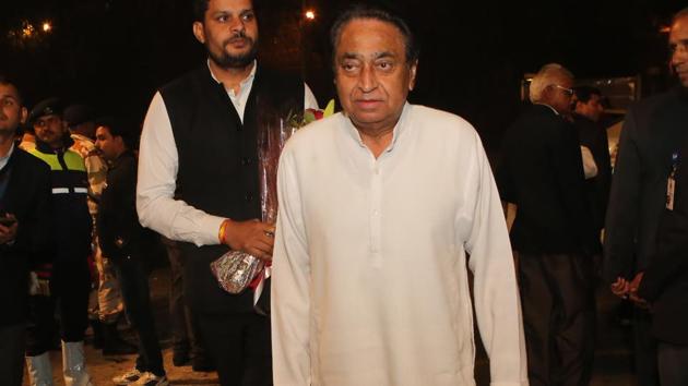 Politician Kamal Nath at the reception (Manoj Verma/HT Photo) 