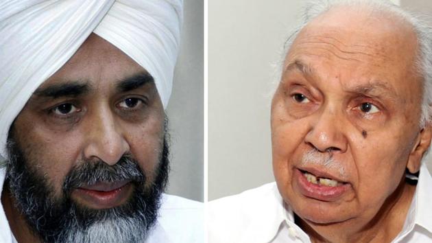 Manpreet Badal and Surinder Singla. (HT Photo) Manpreet Badal and Surinder Singla. (HT Photo)