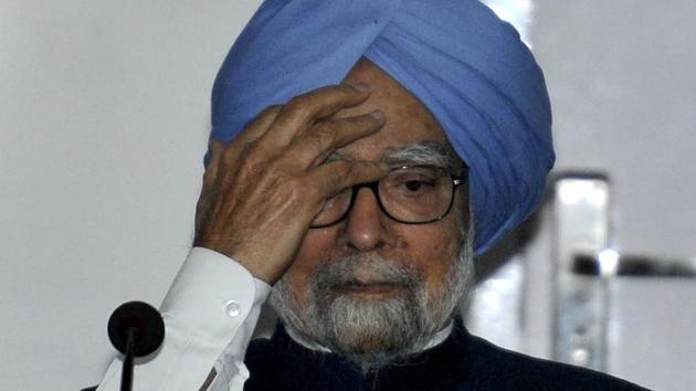 Former PM Manmohan Singh at a conference in Chandigarh on Friday, December 9.(Ravi Kumar/HT)