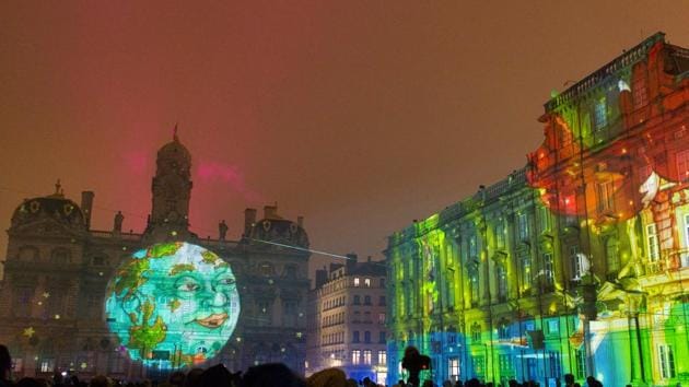 Another side of View of Sans Dessus, Dessous installation. (REUTERS)