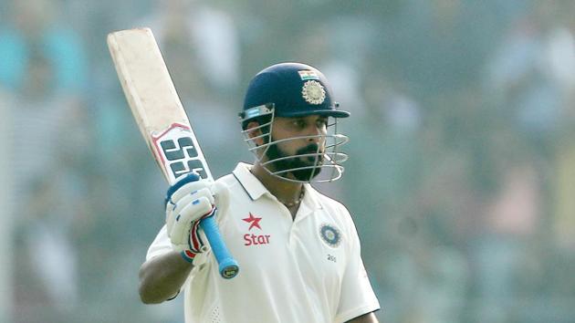 Mural Vijay scored his 15th fifty as India made great progress on the second day of the Wankhede Test versus England.(BCCI)