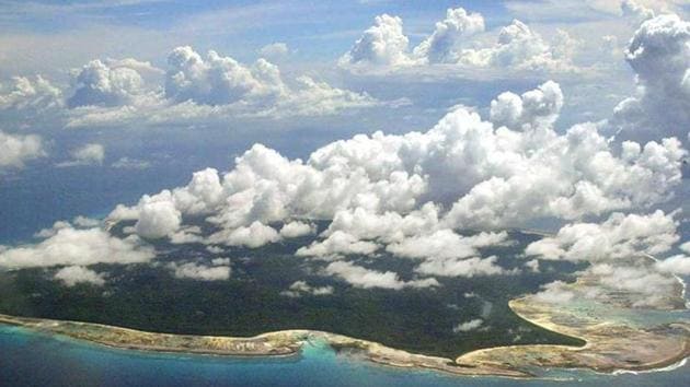 Clouds hang over the North Sentinel Island in the Andaman and Nicobar Islands (AP file photo) Clouds hang over the North Sentinel Island in the Andaman and Nicobar Islands (AP file photo)