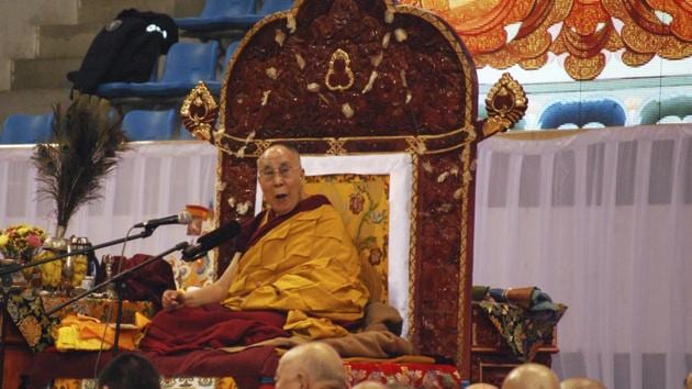 The Dalai Lama preaches to Mongolians at Ulaanbaatar in Mongolia on November 20, 2016. He visited Mongolia despite demands from China that the trip by the exiled Tibetan spiritual leader be scrapped, at a time Mongolia is seeking a critical aid package from its powerful neighbour.(AP) The Dalai Lama preaches to Mongolians at Ulaanbaatar in Mongolia on November 20, 2016. He visited Mongolia despite demands from China that the trip by the exiled Tibetan spiritual leader be scrapped, at a time Mongolia is seeking a critical aid package from its powerful neighbour.(AP)