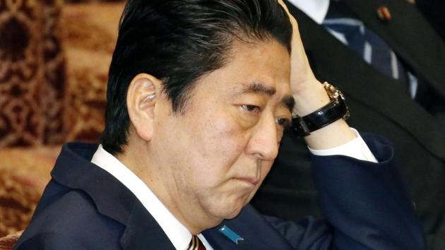 Japanese Prime Minister Shinzo Abe during a special committee on the Trans-Pacific Partnership (TPP) at the parliament's upper house in Tokyo on Friday. (AP) Japanese Prime Minister Shinzo Abe during a special committee on the Trans-Pacific Partnership (TPP) at the parliament's upper house in Tokyo on Friday. (AP)