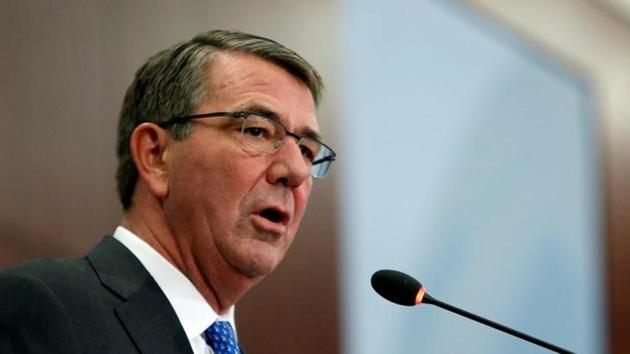 File photo of US defence secretary Ash Carter speaking at the Center for Strategic and International Studies in Washington in October 2016. (Reuters) File photo of US defence secretary Ash Carter speaking at the Center for Strategic and International Studies in Washington in October 2016. (Reuters)