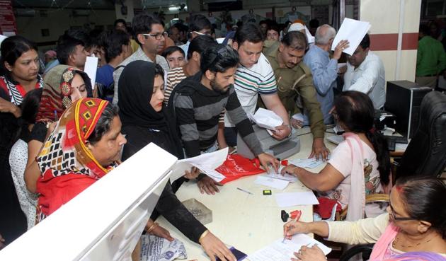 Ghaziabad district magistrate (DM) Nidhi Kesarwani ordered to withhold salaries till the officials of various departments followed up and addressed the complaints registered under the state’s integrated grievance redressal system portal. (HT File) Ghaziabad district magistrate (DM) Nidhi Kesarwani ordered to withhold salaries till the officials of various departments followed up and addressed the complaints registered under the state’s integrated grievance redressal system portal. (HT File)