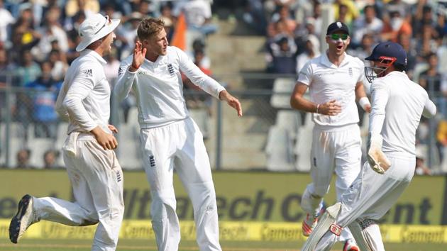 Joe Root got England back in the game with the wickets of Karun Nair (13) and Ravichandran Ashwin (0) (Photo by: BCCI)