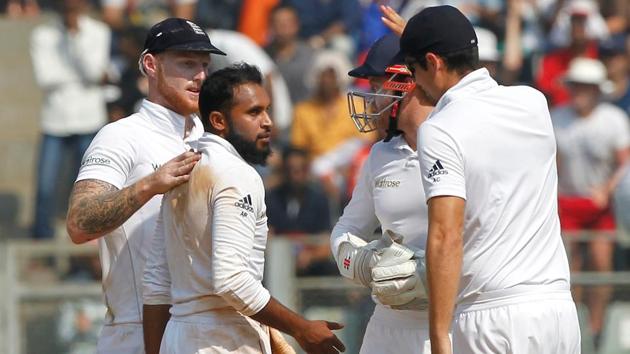 Adil Rashid got the wicket of Murali Vijay for 136 as England searched for the breakthrough. (Photo by: BCCI)