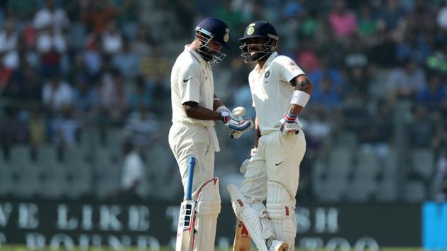 Murali Vijay and Virat Kohli shared a 116-run partnership to put India on course. (BCCI)