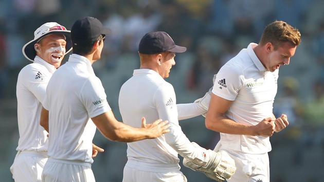 Jake Ball struck early on the third day as he removed Cheteshwar Pujara for 47. (Photo by: BCCI)