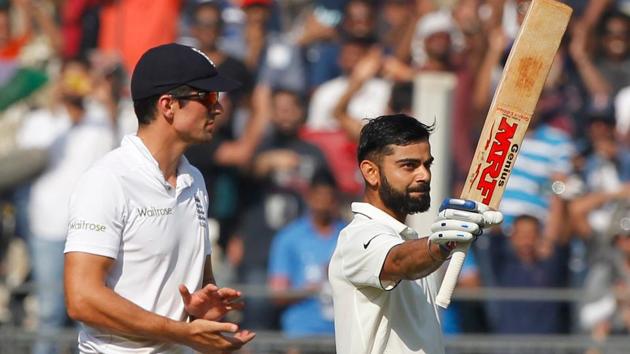 Virat Kohli scored his 15th Test century as records tumbled in the Wankhede Test between India and England. (Photo by: BCCI)