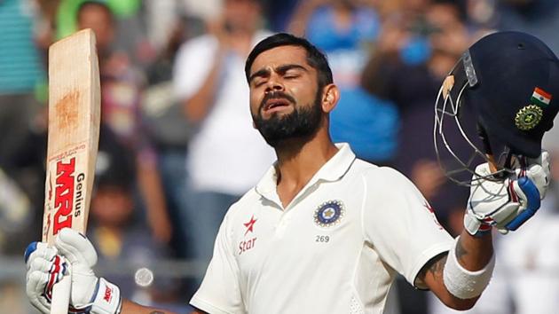 Virat Kohli notched up his third century against England as India took the lead in the Mumbai Test.(Photo by: BCCI)