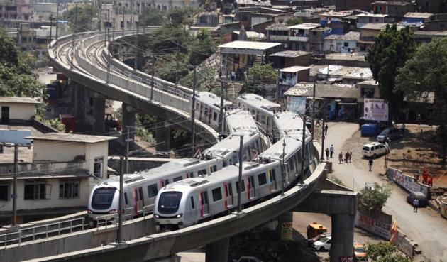 The PM will lay the foundation stone for two metro projects — the Rs10,970-crore Metro line between DN Nagar and Mankhurd and the Rs14,549-crore Metro line connecting Wadala and Kasarwadawali in Thane — and the Rs17,750-crore Mumbai Trans Harbour Link between Sewri and Nhava(Representation image)