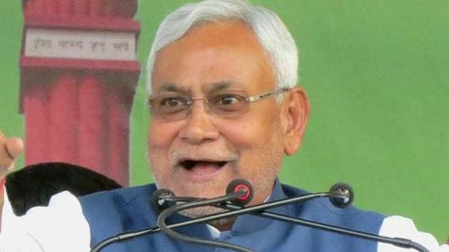 Bihar CM Nitish Kumar addresses Chetna Sabha during his Nishchay Yatra in Motihari. (PTI Photo) Bihar CM Nitish Kumar addresses Chetna Sabha during his Nishchay Yatra in Motihari. (PTI Photo)