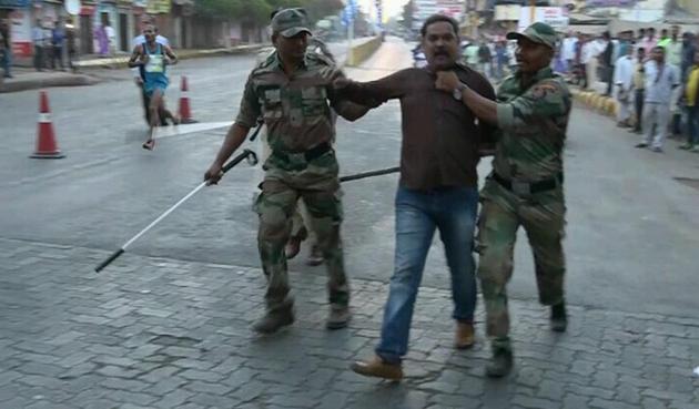 A source said the police warned the party not to stage the protest, but it ignored their warnings. (Surendra Negi) A source said the police warned the party not to stage the protest, but it ignored their warnings. (Surendra Negi)