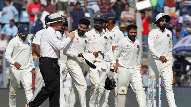 Heading into the break, Jadeja was getting vicious turn and bounce. (BCCI) 