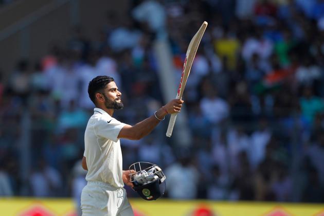 Virat Kohli notched up his third double century as India edged closer to a series win against England in Mumbai.(BCCI)