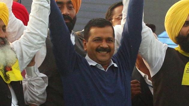 Responding to the media queries at Jagraon on Sunday, Kejriwal said Punjab doesn’t have enough water to meet demands of its own farmers and has no water to spare. (Jagtinder Singh Grewal / HT) Responding to the media queries at Jagraon on Sunday, Kejriwal said Punjab doesn’t have enough water to meet demands of its own farmers and has no water to spare. (Jagtinder Singh Grewal / HT)