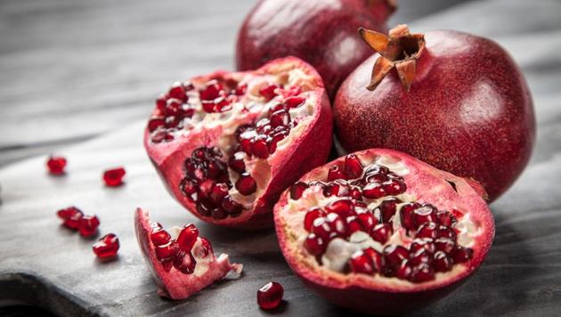 Pomegranate: This fruit is a great rejuvenater with high power to regenerate skin. Pomegranates help clear pores, slow ageing and reduce the appearance of wrinkles and fine lines. In winter, the skin expands due to the cold weather. This fruit will help in keeping the skin pores tight. (Shutterstock) Pomegranate: This fruit is a great rejuvenater with high power to regenerate skin. Pomegranates help clear pores, slow ageing and reduce the appearance of wrinkles and fine lines. In winter, the skin expands due to the cold weather. This fruit will help in keeping the skin pores tight. (Shutterstock)