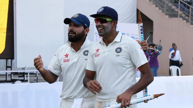 Ravichandran Ashwin and Murali Vijay were the key players in India securing an unbeatable 3-0 lead in the series. (Photo by: BCCI)
