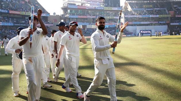 Virat Kohli had a memorable match, scoring his highest individual score of 235. His score was also the highest individual score by an Indian captain in Tests. (Photo by: Deepak Malik/ BCCI/ SPORTZPICS)