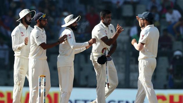 Ravichandran Ashwin notched up the best bowling figures by an Indian spinner at the Wankhede. (BCCI)
