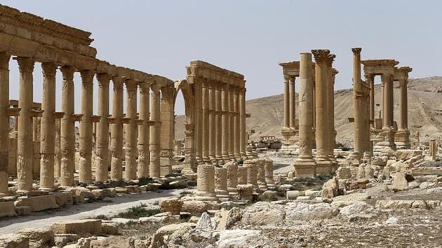 A photo taken on April 8, 2016 shows the ancient ruins in Palmyra, Syria.(AP File Photo)