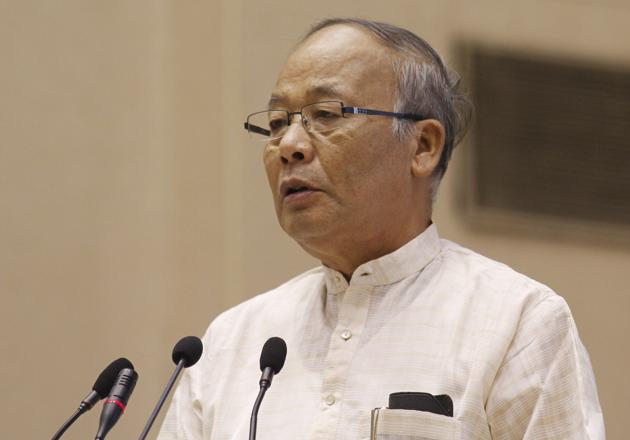 Manipur chief minister has also accused Union home minister Rajnath Singh of double standards, alleging that he has not at all conveyed to state BJP leaders to give the CM concrete proposals on the UNC economic blockade(HT)