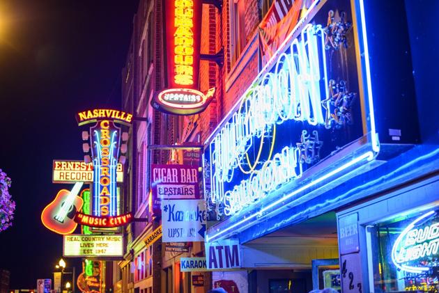 Nightlife in Nashville, Tennessee. (Istock) Nightlife in Nashville, Tennessee. (Istock)