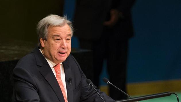 Incoming UN Secretary-General Antonio Guterres addresses the General Assembly at the United Nations in New York.(AFP Photo) Incoming UN Secretary-General Antonio Guterres addresses the General Assembly at the United Nations in New York.(AFP Photo)
