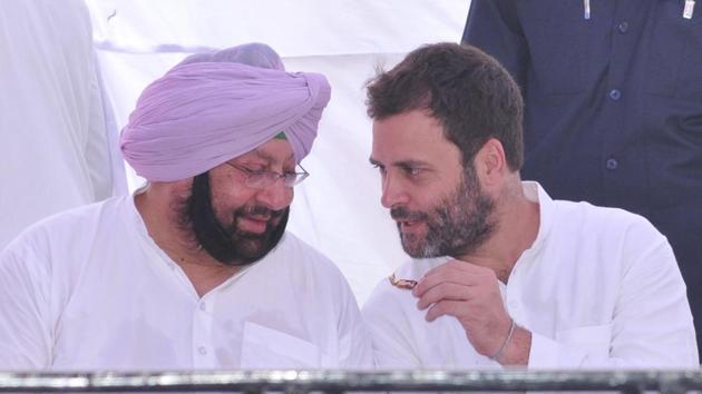 Congress V-P Rahul Gandhi and Punjab unit chief Capt Amarinder Singh in Jalandhar. (HT File Photo) Congress V-P Rahul Gandhi and Punjab unit chief Capt Amarinder Singh in Jalandhar. (HT File Photo)