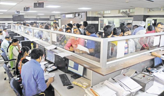 The land deed registration section of the district administration is the most affected. Revenue from stamp duty plummetted by Rs26 crore and the proceeds from registration fee declined by Rs 1 crore. (HT File) The land deed registration section of the district administration is the most affected. Revenue from stamp duty plummetted by Rs26 crore and the proceeds from registration fee declined by Rs 1 crore. (HT File)
