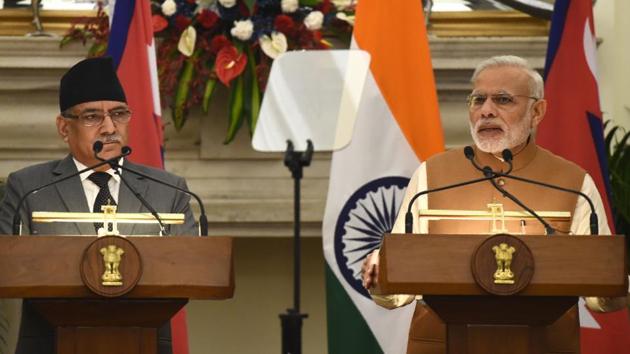 Prime Minister Narendra Modi speaks during a joint press conference with Nepalese Prime Minister Pushpa Kamal Dahal in New Delhi in September 2016. (AFP File Photo) Prime Minister Narendra Modi speaks during a joint press conference with Nepalese Prime Minister Pushpa Kamal Dahal in New Delhi in September 2016. (AFP File Photo)