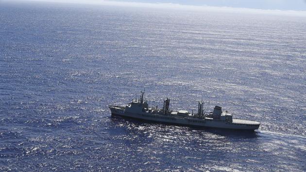 HMAS Success scans the southern Indian Ocean, near the coast of Western Australia, searching for the missing Malaysia Airlines Flight MH370 in 2014. (AP file photo) HMAS Success scans the southern Indian Ocean, near the coast of Western Australia, searching for the missing Malaysia Airlines Flight MH370 in 2014. (AP file photo)