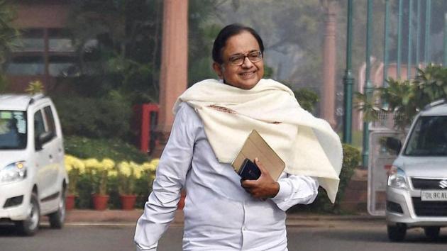 Congress leader P Chidambaram at Parliament House during the winter session. (PTI Photo) Congress leader P Chidambaram at Parliament House during the winter session. (PTI Photo)
