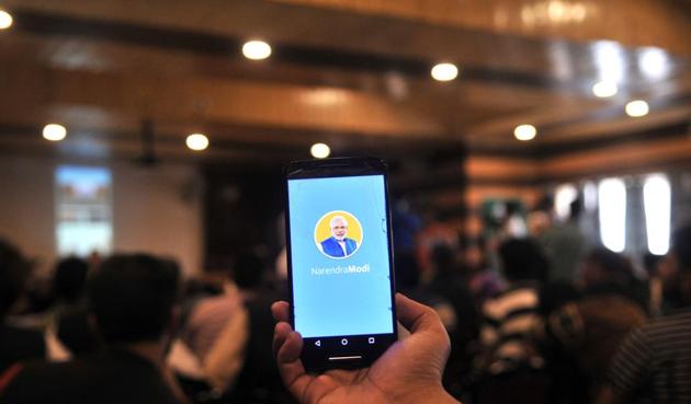 The Narendra Modi app has five Indian languages — Gujarati, Hindi, Kanada, Malayalam and Tamil — besides English. (HT File Photo) The Narendra Modi app has five Indian languages — Gujarati, Hindi, Kanada, Malayalam and Tamil — besides English. (HT File Photo)