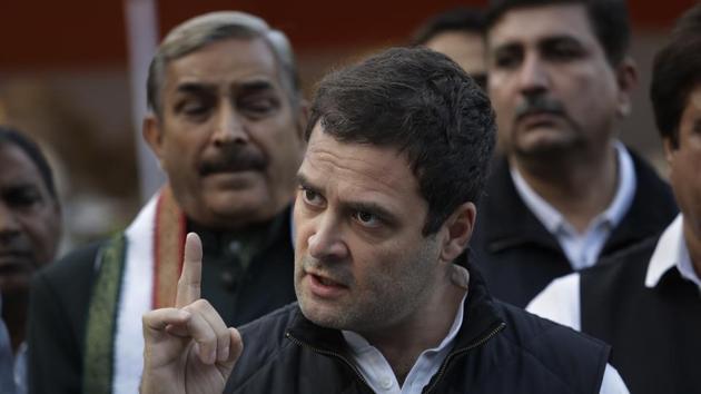 Congress party vice-president Rahul Gandhi alleged that Prime Minister Narendra Modi is himself involved in graft. He said he wanted to reveal this in Parliament, but was prevented by the ruling majority from speaking there.(AP)