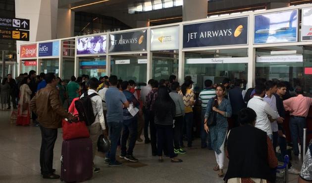 Following a week-long trial, the initiative is likely to be made permanent. CISF says each traveller will save 10 minutes on an average at the airport. (HT Photo) Following a week-long trial, the initiative is likely to be made permanent. CISF says each traveller will save 10 minutes on an average at the airport. (HT Photo)