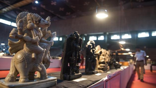 Indian idols: Some of the sculptures you may get to see. (SATISH BATE/HT PHOTO) 